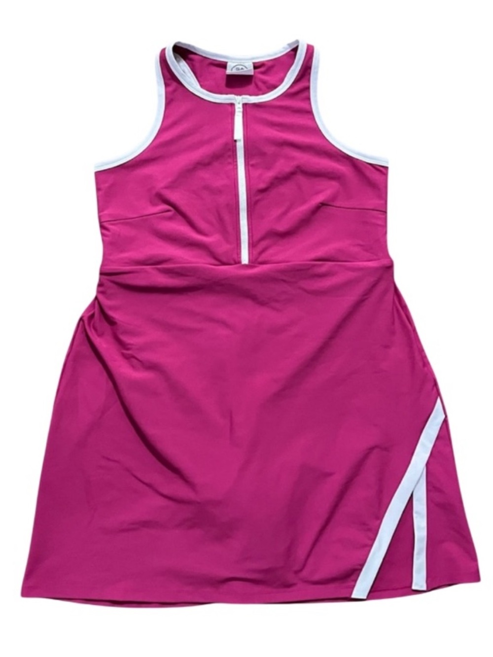 SAGE Collective Active Dress with Inner Shorts Pink and White Size XL